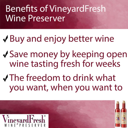 VineyardFresh Wine Preserver | 100% Argon Wine Preserver Spray | On Premise Size Can